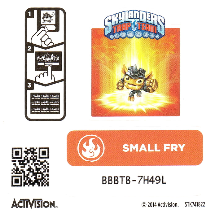 Skylanders Trap Team Small Fry Aufkleber